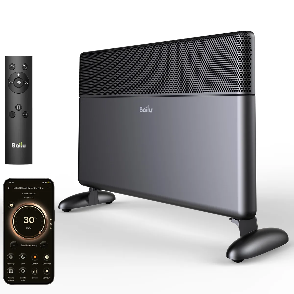 Ballu Convector Eléctrico WiFi 1500W con App y Mando