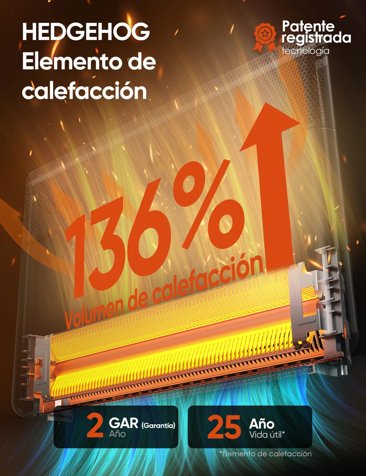 Vista 3 de Ballu Convector Eléctrico WiFi 1500W con App y Mando